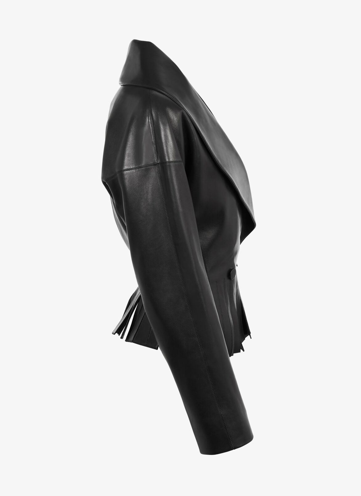 Alaïa Edition 1986 Fringed Leather Bomber Jacket ALAÏA BLACK ALAÏA EDITION 1986 FRINGED LEATHER BOMBER JACKET